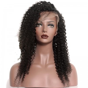 Kinky Curly Lace Front Wigs Pre-Plucked Natural Hair Line 150% Density Lace Front Human Hair Wigs