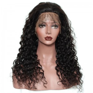 Brazilian Lace Front Ponytail Wigs Loose Curly 150% Density wigs No Shedding No Tangle Pre-Plucked Natural Hair Line 