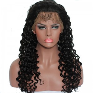 Pre-Plucked Natural Hair Line Deep Wave Lace Front Human Hair Wigs with Baby Hair 150% Density Wigs