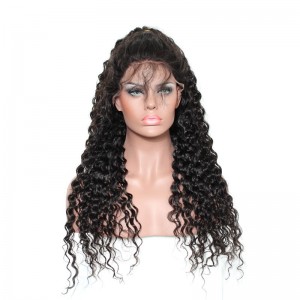 250% Density Full Lace Wigs Peruvian Virgin Hair Loose Curly Lace Front Human Hair Wigs Natural Hair Line 