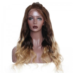 T4/27 Colorful 250% Density Lace Front Wigs With Baby Hair Pre Plucked Brazilian Virgin Human Hair Wigs Bleached Knots