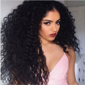 Natural  Color Loose Wave Brazilian Virgin 100% Human Hair Full Lace Wigs