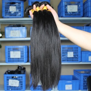 European Virgin Human Hair Weave Silk Straight 3pcs Bundles Natural Color