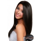 Natural Color Silk Straight Silk Top Lace Wigs Brazilian Virgin Human Hair