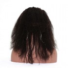 360 Frontal Closure Afro Kinky Curly Natural Hairline Lace Band Frontal 360 Closure Malaysian Hair