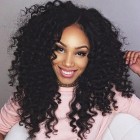 250% Density Pre-Plucked Lace Front Human Hair Wigs Malaysian Virgin Hair Kinky Curly Lace Front Wigs Natural Hair Line