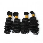 Human Braiding Hair Bulk No Weft Deep Wave Bulk Hair For Braiding Brazilian Virgin Hair Crochet Braids Hair