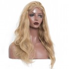 250% Density #27 Colorful Lace Front Wigs With Baby Hair Bleached Knots European Remy Hair Wigs Body Wave Hair 