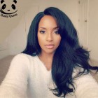 250% Density Brazilian Italian Yaki Straight Lace Wig Front Human Hair Wigs Coarse Yaki Lace Front Human Hair Wigs