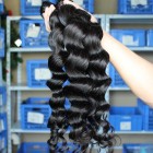 Natural Color Loose Wave Brazilian Virgin Human Hair Weaves 4pcs Bundles