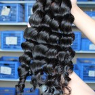 Natural Color Indian Virgin Human Hair Loose Wave Hair Weave 3pcs Bundles