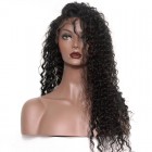 Natural Color High Quality 100% Brazilian Virgin Human Hair Wig Deep Wave Lace Front Wigs