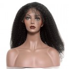 250% Density Lace Front Human Hair Wigs Brazilian Virgin Hair Afro Kinky Curly Lace Front Wigs Natural Color 