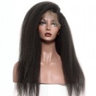 Lace Front Human Hair Wigs Natural Hair Line Kinky Straight Human Hair Wigs 150% Density Wigs