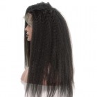 Kinky Straight Lace Front Human Hair Wig 250% High Density  Italian Coarse Yaki  Lace Front Wigs For Black Women