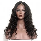 Natural Color Loose Wave Brazilian Virgin Lace Front Human Hair Wig Top Quality