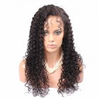 Brazilian Virgin Human Hair Wig Natural Color Deep Curly Lace Front Wigs