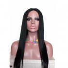 Natural Color Silk Straight 100% Peruvian Virgin Human Hair Wig Lace Front Wigs