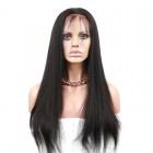 Natural Color Light Yaki Brazilian Virgin Hair Lace Front Human Hair Wigs