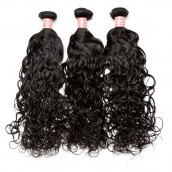 Natural Color Water Wet Wave Brazilian Virgin Human Hair Weave 3pcs Bundles