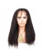 Natural Color Kinky Straight Peruvian Virgin Human Hair Full Lace Wigs