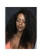 Natural Color Unprocessed Peruvian Virgin 100% Human Hair Kinky Curly Full Lace Wigs