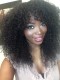 Natural Color Unprocessed Peruvian Virgin 100% Human Hair Kinky Curly Full Lace Wigs