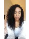 Natural Color Kinky Curly Human Hair Wig Mongolian Virgin Hair Full Lace Wigs