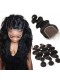 Brazilian Virgin Human Hair Extensions Weave 3 Bundles with 1 closure Natural Color Body Wave