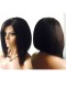 250% Density Short Straight Human Hair Bob Wig For Women Natural Color