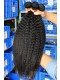 Indian Virgin Human Hair Extensions Weave Kinky Straight 4 Bundles Natural Color