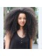 Natural Color Brazilian Virgin Human Hair Afro Kinky Curly Wig Lace Front Wigs