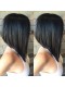 250% Density Short Straight Human Hair Bob Wig For Women Natural Color