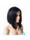 250% Density Short Straight Human Hair Bob Wig For Women Natural Color 