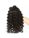 Indian Remy Human Hair Deep Wave Free Part Lace Closure with 3pcs Weaves Weft 
