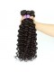 Indian Remy Human Hair Deep Wave Free Part Lace Closure with 3pcs Weaves Weft 