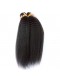 Brazilian Virgin Hair with Closure Kinky Straight 3 Bundles with 1 closure Natural Color