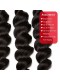 Brazilian Virgin Human Hair Extensions Loose Wave 3 Bundles with 1 closure Natural Color Body Wave