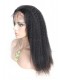 Natural Color Indian Remy Human Hair Wigs Kinky Straight Silk Top Lace Wigs