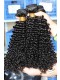 Natural Color Mongolian Kinky Curly Virgin Human Hair Weaves 3 Bundles