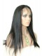 Silk Straight Brazilian Virgin Human Hair Glueless Full Lace Wigs Natural Color