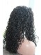 Color #1 Jet Black Water Wave Indian Remy Human Hair Full Lace Wigs