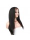 Brazilian Virgin Human Hair Yaki Straight Full Lace Wigs Human Hair Natural Color