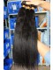 European Virgin Human Hair Yaki Straight Hair Weave Natural Color 3 Bundles