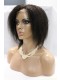 8inch Kinky Straight Full Lace Wigs Natural Color Brazilian Virgin Human Hair