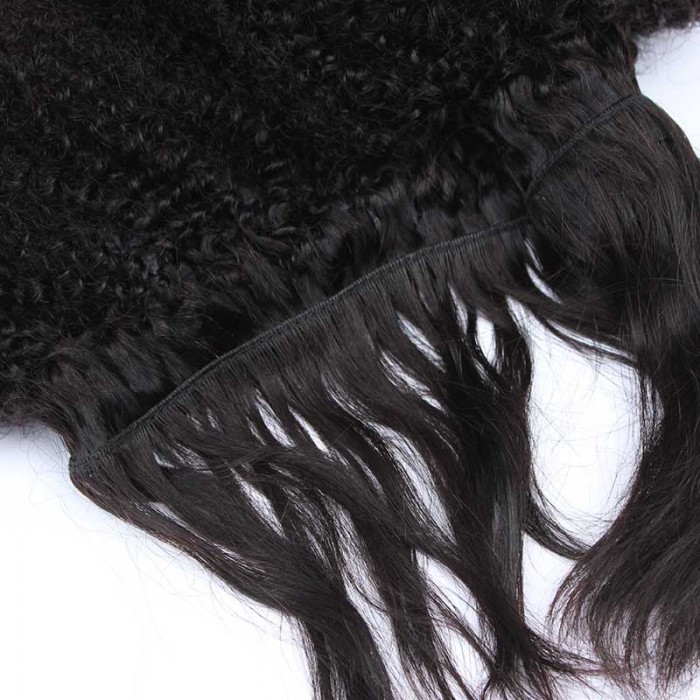Natural Color Afro Kinky Curly Braid In Bundle Hair Weaves