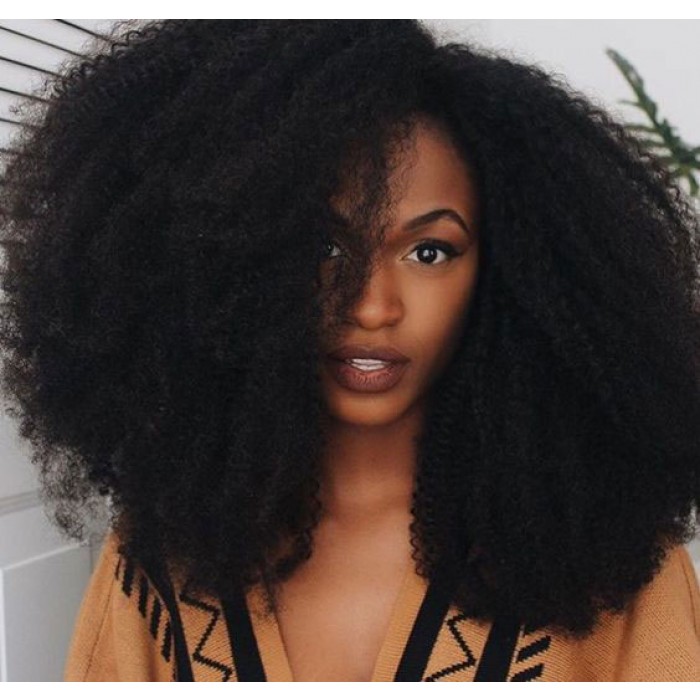 Brazilian Virgin Hair Afro Kinky Curly Lace Closure With 3pcs